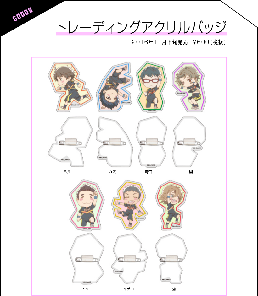 トレーディングアクリルバッジ